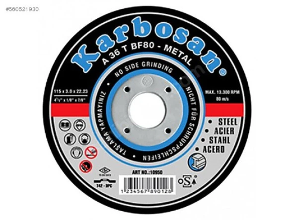 KARBOSAN METAL KESİCİ TAŞ 115X3X22 1 ADET ürün görseli 1