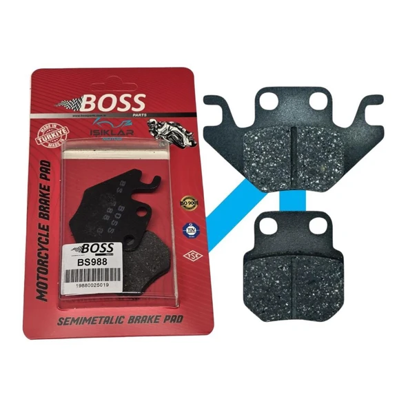 RKS VPS 125 Arka Fren Balatası Yarı Metalik Boss BS98803 ürün görseli 1