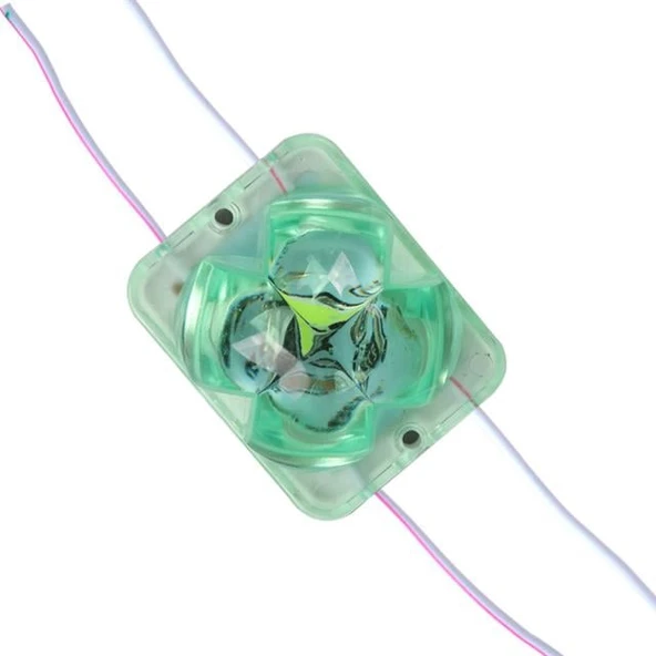 Powermaster PM-14714 12 Volt 2 Watt Yeşil Yanıp Sönen Çakar 4333-3030 Modül Led 43X33x28mm ürün görseli 1