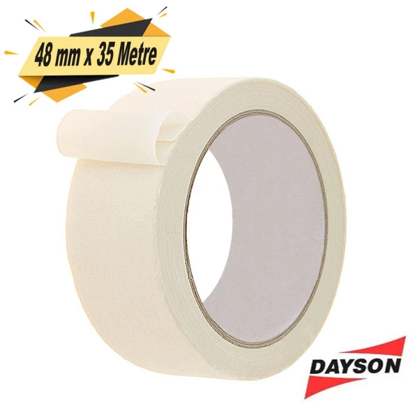 Dayson Maskeleme Bandı Kağıt Bant Beyaz 48 mm x 35 Metre ürün görseli 1