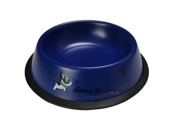 Baskılı Renkli Çelik Mama Kabı 18 Cm ürün görseli 1