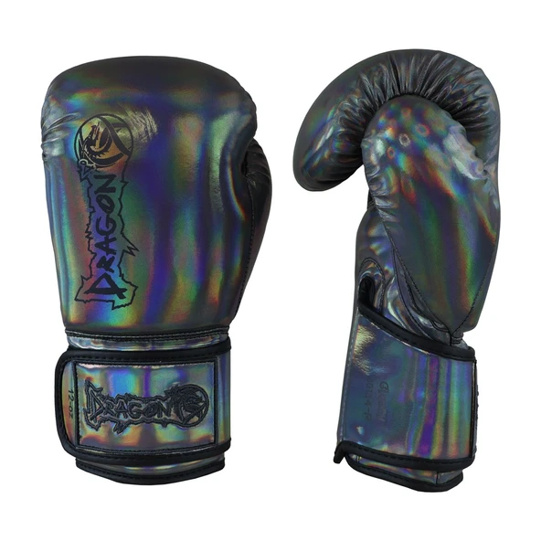 DragonDo 30134-P Glossy Boks Eldiveni Parlak Gri Kick Boks Muay Thai Eldiveni ürün görseli 1