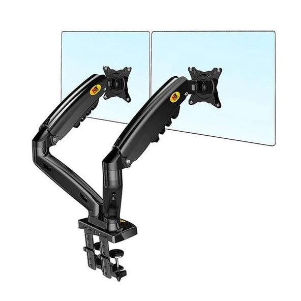 North Bayou F160 17-27'' Amortisörlü Çift Kol Lcd - Led Monitör Tutucu Askı Aparatı ürün görseli 1