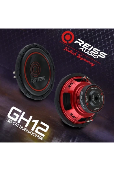 Reiss Rs-GH12 Çift Bobin 1400Wat 350W Rms 30 Cm Subwoofer Bas D4 ürün görseli 1