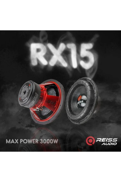 Reiss 38cm Bass - RS-RX15 Çift Bobin 3000w 1500RMS Subwoofer 38cm - 2 + 2 OHM Profesyonel Bass ürün görseli 1