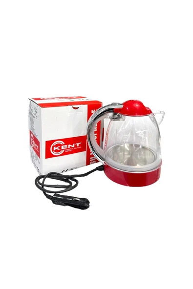 KENT 12 Volt 1litre Oto Araba Su Isıtıcı 12v Kettle Büyük Boy Ketil Termostatlı Işıklı Yeni Seri ürün görseli 1