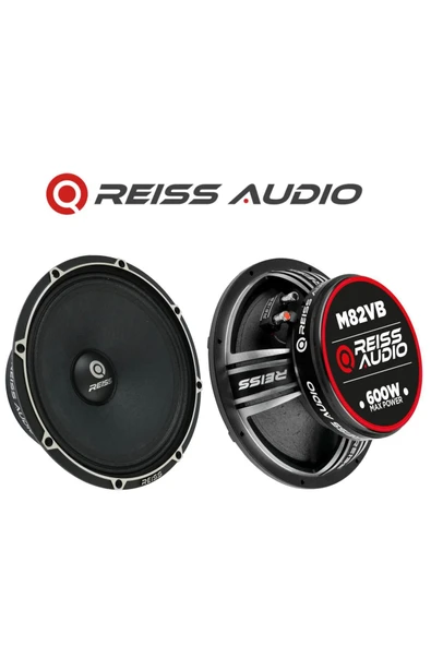 Reiss Audio Rs-M82VB Çifti 1200wat-600w Rms Gelmiş Geçmiş En İyisi 20 Cm Oto Midrange Hoparlör ürün görseli 1