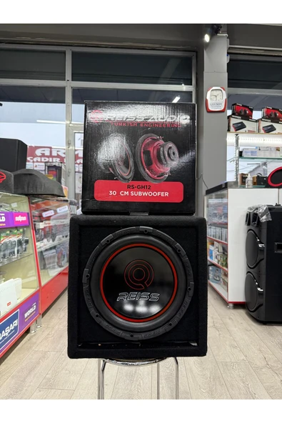 Reiss Audio Rs-GH12 Çift Bobin Kare Mini Kabinli 1400Wat 350W Rms 30 Cm Subwoofer Bas ürün görseli 1