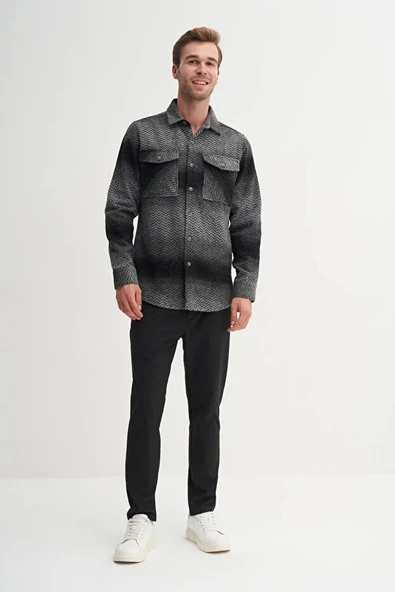 Cazador Regular Fit Cepli Oduncu Desenli Vintage Gömlek-23005 ürün görseli 1