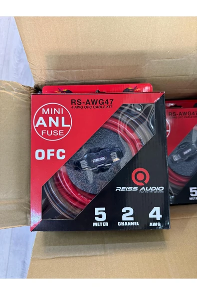Reiss Audio Rs-awg47 4ga ofc profesyonel %100bakır amfi kablo seti set kablosu 2025 yeni seri ürün görseli 1
