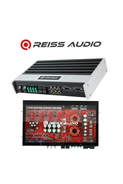 Reiss Audio Rs-T1000.4 4kanal Profesyonel Oto Amfi 4 Ohm 4x250w Rms Arkası Camlı Anfi bas kontrollü ürün görseli 1