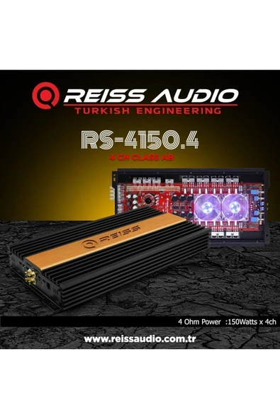 Reiss RS-4150.4 AB 4KANAL  OTO AMFİ ürün görseli 1