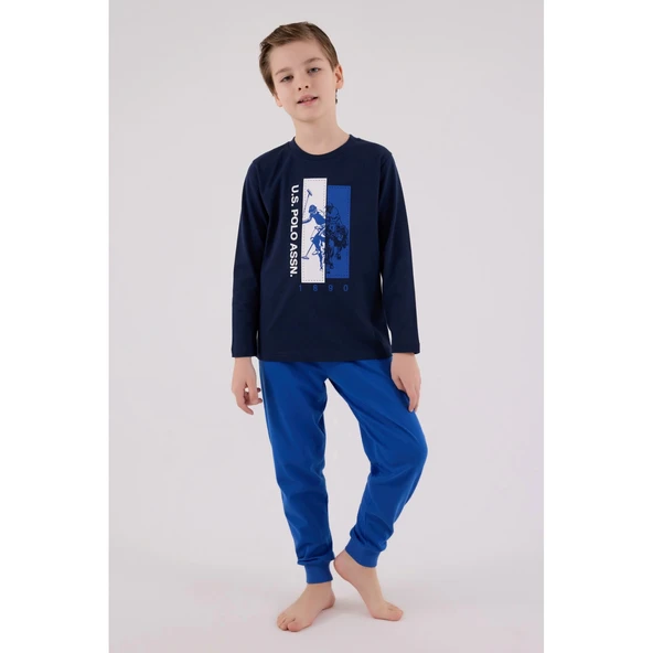 U.s. Polo Assn  Uzun Kol Pijama Takım Us2206-4 Lacivert ürün görseli 1