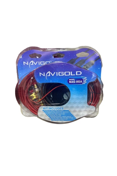 Navigold Nag-8ga 8ga Profesyonel Set Kablo 8 Ga Kalın Kaliteli Profesyonel Full + Full Anfi Set Kablo ürün görseli 1