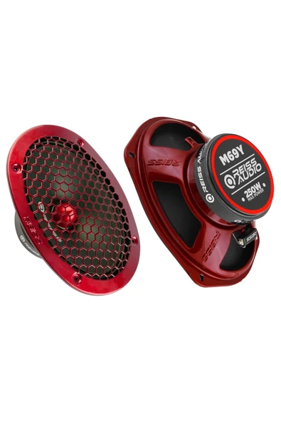 REISS AUDIO Rs-m69y Oval Kurşun Göbek 6x9 Oto Midrange Hoparlör Çifti 500w-200w Rms ürün görseli 1