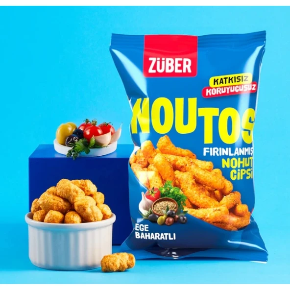 Züber Noutos Fırın Nohut Cipsi 55 Gr Ege Baharat ürün görseli 1