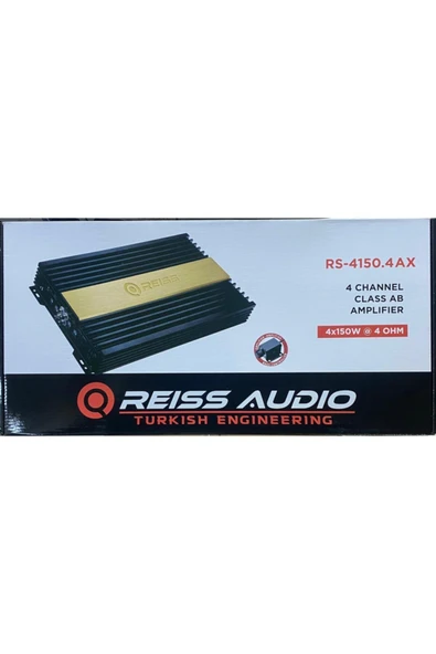 REISS AUDIO Rs-4150.4ax Anfi 4ohm 150wx4ch Rms 2ohm 2x600w ürün görseli 1