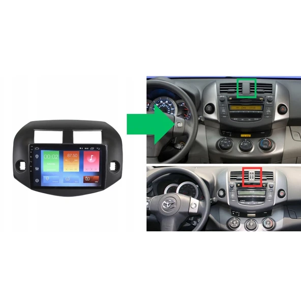 Toyota Rav Android Multimedya Sistemi 4-64 Cadence (2006-2012) ürün görseli 1