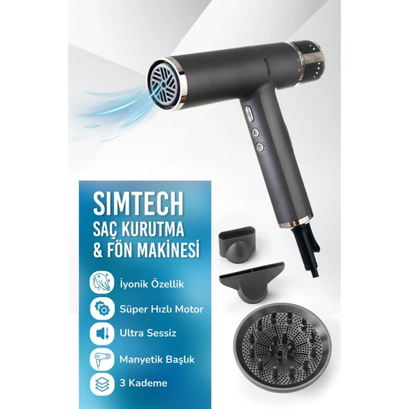 Simtech KM-1992 Saç kurutma ve Ultra Fön Makinesi ürün görseli 1