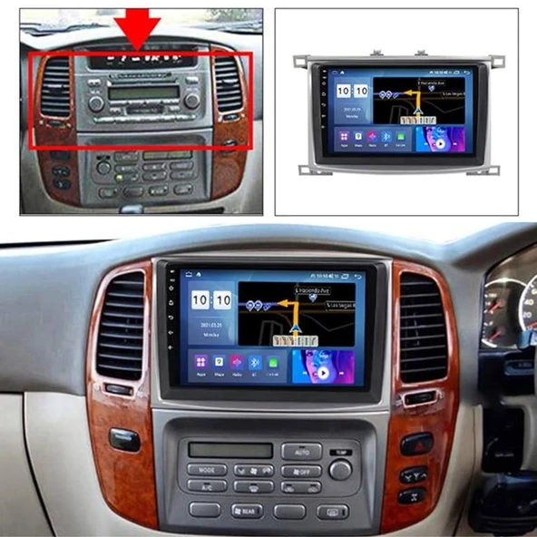 Toyota Land Cruiser Android Multimedya Sistemi 4-64 Cadence (2002-2007) ürün görseli 1