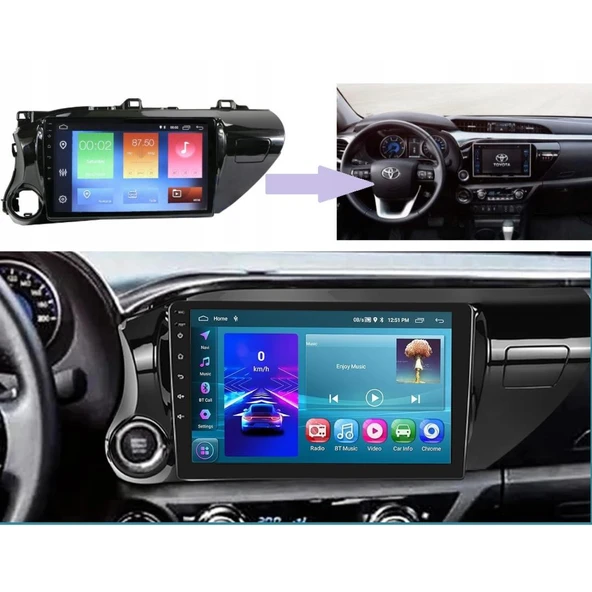 Toyota Hilux Android Multimedya Sistemi 4-64 Cadence (2015-2020) ürün görseli 1