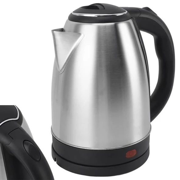 Crown CRW-7102 1500W 1.8 Litre Lüks Çelik Su Isıtıcı Kettle İnox ürün görseli 1
