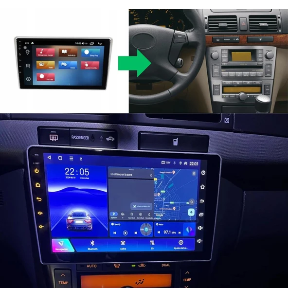 Toyota Avensis Android Multimedya Sistemi 4-64 Cadence (2002-2008) ürün görseli 1
