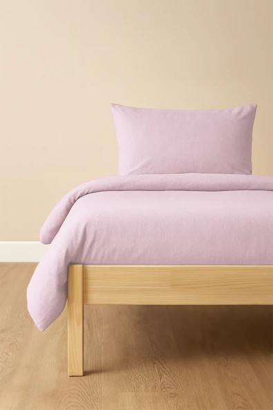 Tek Kişilik Nevresim Takımı Toz Pembe Eco Cotton ürün görseli 1