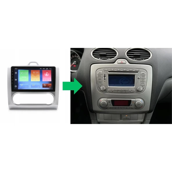 Ford Focus 2 Dijital Klima Android Multimedya Sistemi 4-64 Cadence (2005-2011)+360 KAMERA ürün görseli 1