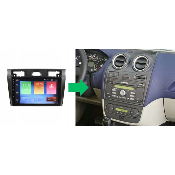 Ford Fiesta Android Multimedya Sistemi 4-64 Cadence (2006-2008)+360 KAMERA ürün görseli 1