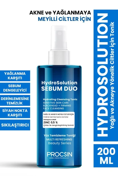 Hydrosolution Yağlı Ve Akneye Yönelik Ciltler Için Tonik 200 ml ürün görseli 1