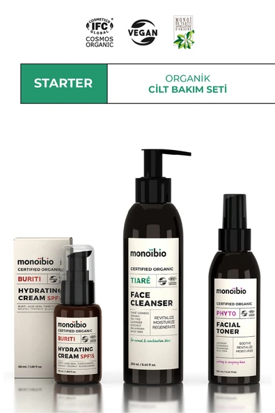 STARTER Organik Cilt Bakım Seti - Cosmos Organic Sertifikalı & Vegan ürün görseli 1