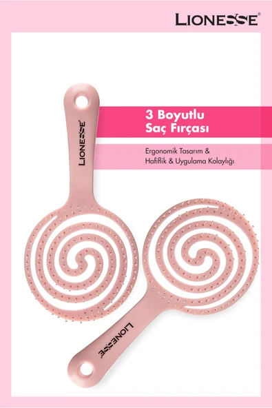 Üç Boyutlu Saç Fırçası 6458 Pembe  Esnek Yapı, Hızlı Kurutma ürün görseli 1