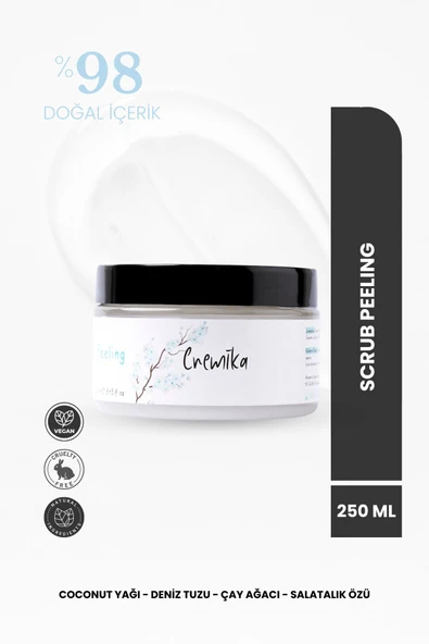 Vücut Peelingi 250 ml - Coconut Yağı, Yeşil Çay Özü, Doğal Biyo-aktifler ürün görseli 1
