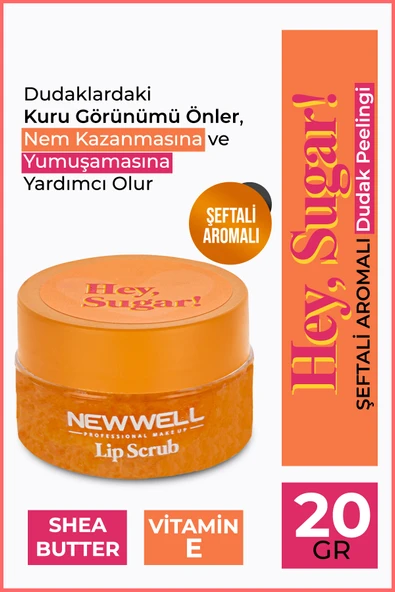 Hey Sugar! Şeftali Aromalı Dudak Peelingi 20gr ürün görseli 1