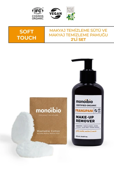 Soft Touch Makyaj Temizleme Seti - Makyaj Temizleme Sütü Ve Makyaj Temizleme Pamuğu 2'li Set ürün görseli 1