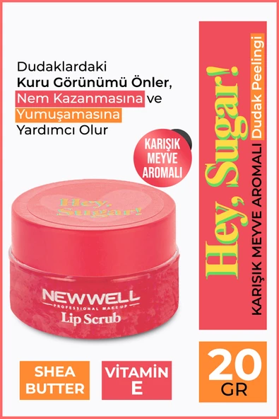 Hey Sugar! Karışık Meyve Aromalı Dudak Peelingi 20gr ürün görseli 1
