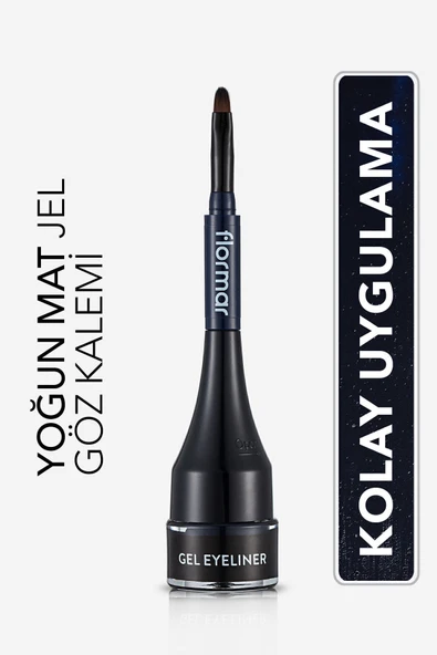 Özel Fırça Başlıklı Yoğun Pigmentli Mat Jel Eyeline -gel Eyeliner-02 Oceanblue-8690604591886 ürün görseli 1
