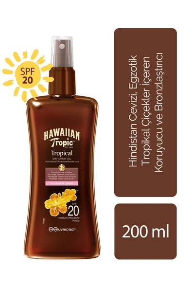 Hawaııan Tropıc Koruyucu Ve Bronzlaştırıcı Yağ Spf 20 ürün görseli 1