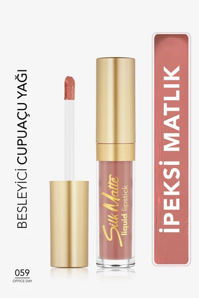Silk Matte Yüksek Pigmentli & Mat Bitişli Nemlendirici Likit Ruj- 8682536076623- 59 OFFICE DAY ürün görseli 1