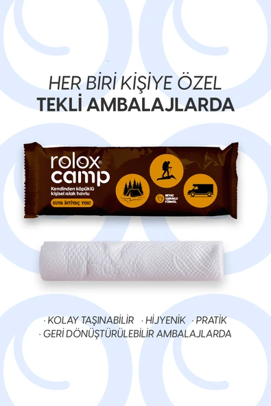 Camp - 50 Paket – Kendinden Köpüklü Kişisel Islak Havlu - Resim 4
