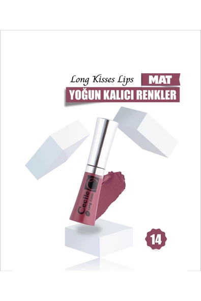 Long Kisses Lipgloss Likit Kalıcı Ruj No:14 Maroon ürün görseli 1