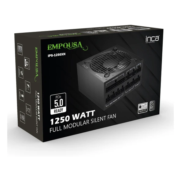 Inca Empousa IPS-1250XN 1250W 80+ Platin Modüler Güç Kaynağı ürün görseli 1