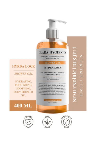 Hydra Lock Nem Hapsedici Yüz Ve Vücut Duş Jeli 400ml Vegan Tazeleyici Yatıştırıcı ürün görseli 1