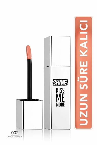 Shine Kiss Me More Uzun Süre Kalıcı & Parlak Bitişli Likit Ruj - 002 Marmalade ürün görseli 1