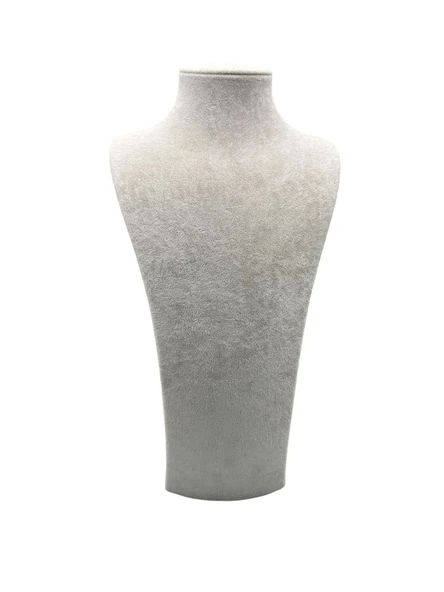 Süet Kumaş Elisia Manken Krem Renk 40/20 Cm Kolye Gerdanlık Takı Sergileme Mankeni ürün görseli 1