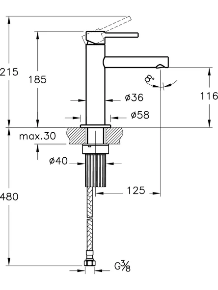 Vitra Origin Lavabo Bataryası A42556 - Resim 7