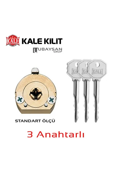 Kale Kilit KALE 164F FİAM BAREL 3 ANAHTARLI ÇİVİLİ GÖBEK ürün görseli 1