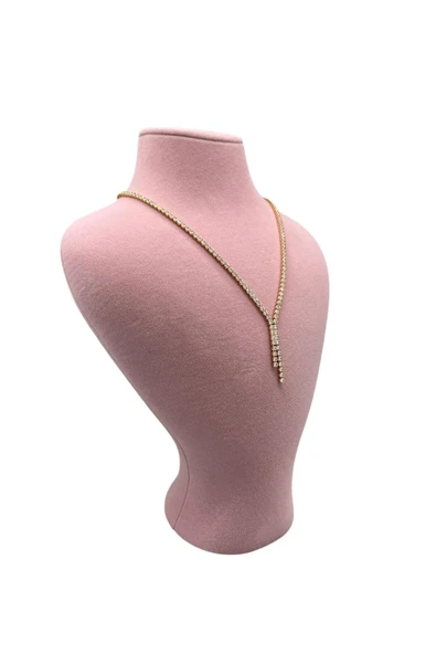 Zeus Model Süet Kumaş Pembe Renk 29/ 22 Cm Takım Kolye Sergileme Mankeni ürün görseli 1