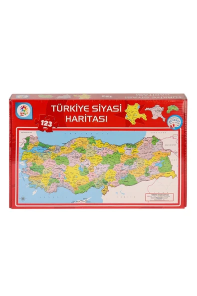 Siyasi Harita Puzzle 64x32CM 123 Parça ürün görseli 1